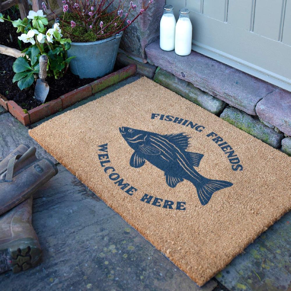 artsy doormats Fishing Friends Welcome Doormat (90 x 60cm)