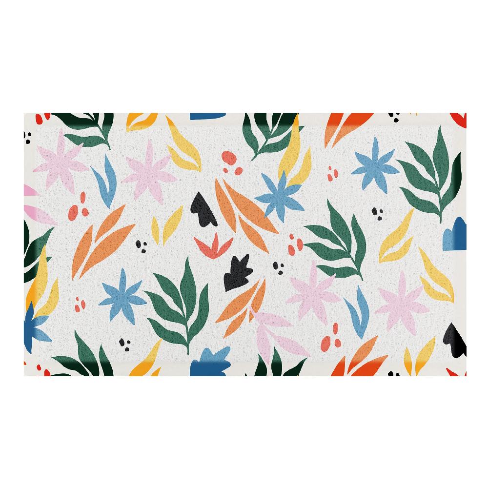 Artsy Doormats Floral Leaf Pattern Doormat X Melissa Donne