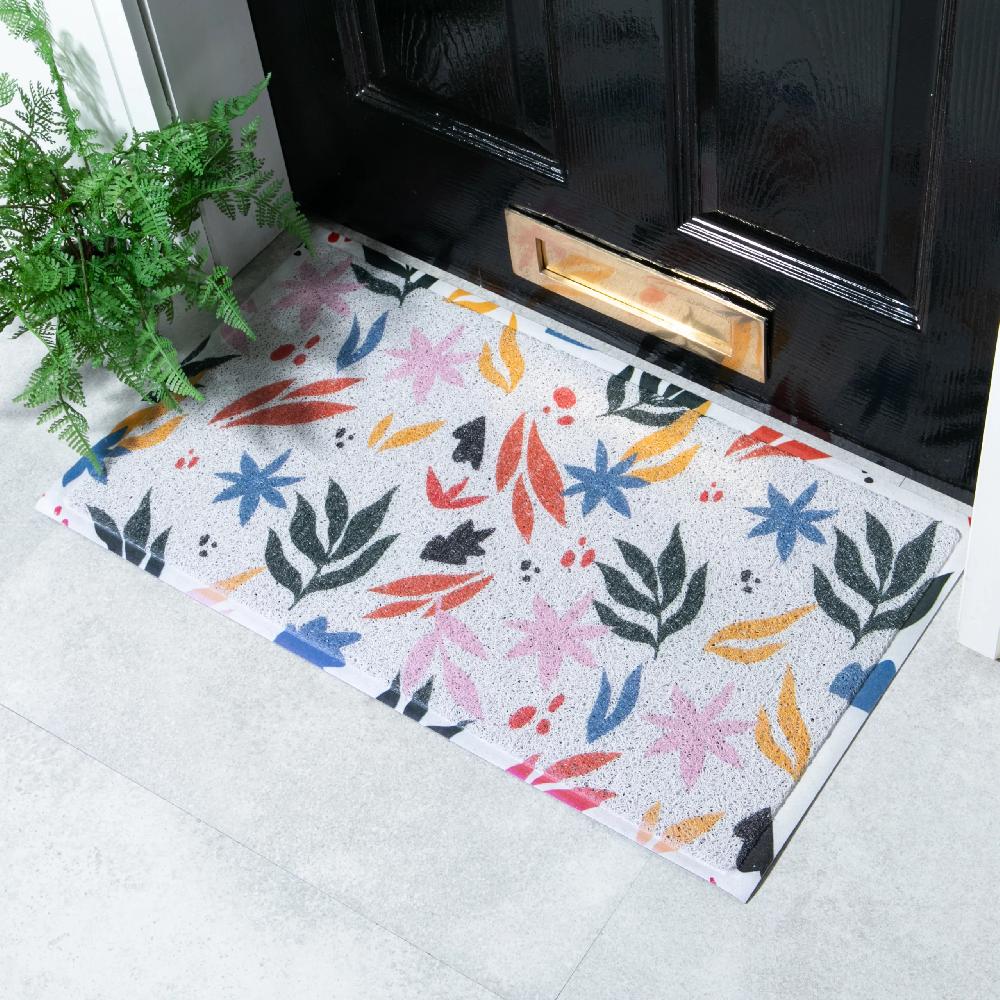 artsy doormats Floral Leaf Pattern Doormat x Melissa Donne