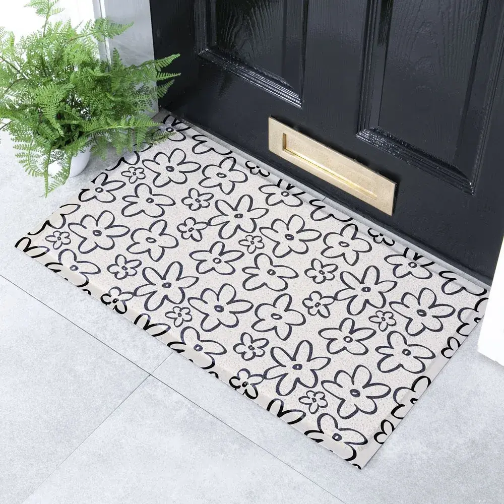 artsy doormats Flower Lines Indoor & Outdoor Doormat – 70x40cm