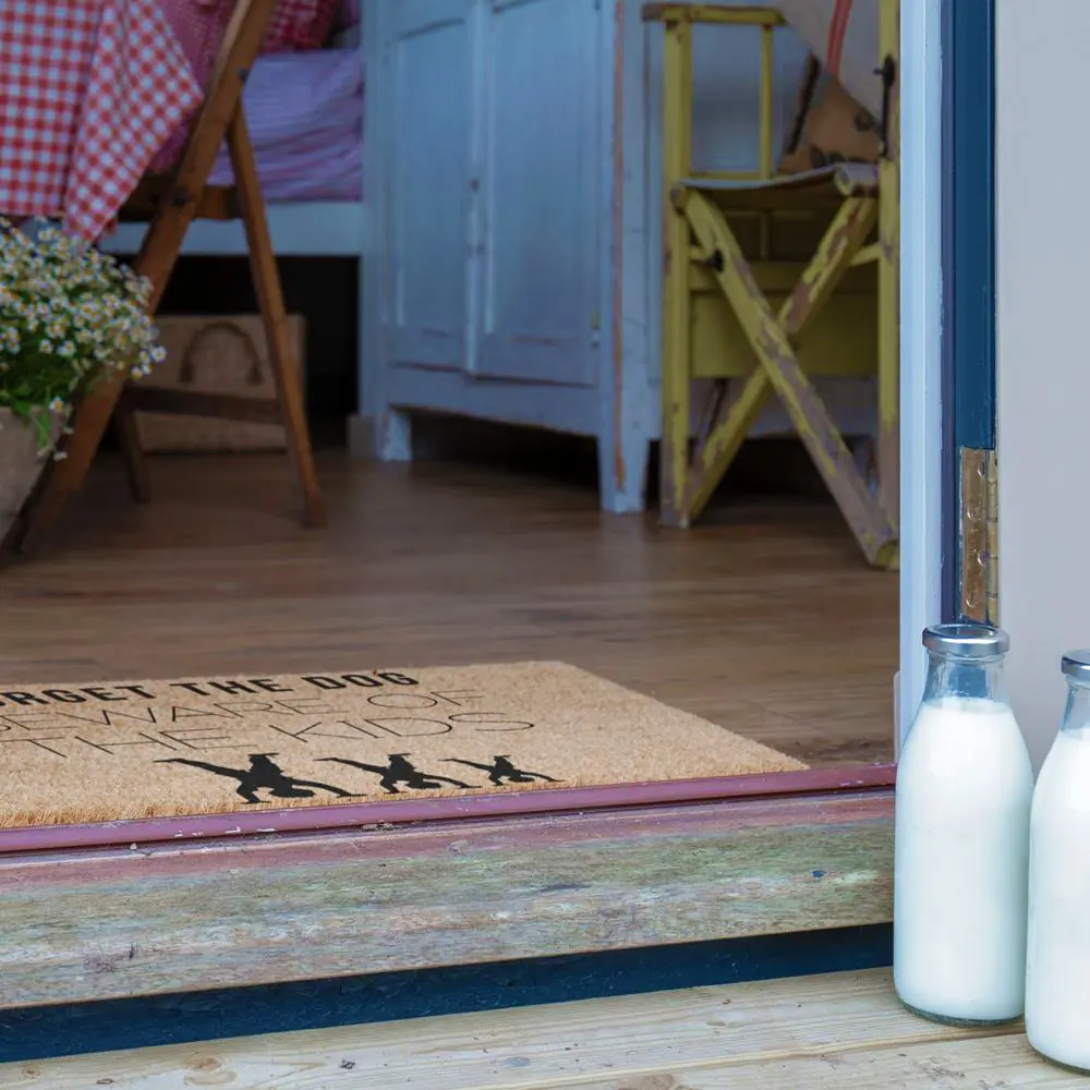 Artsy Doormats Forget The Dog Beware Of The Kids Doormat