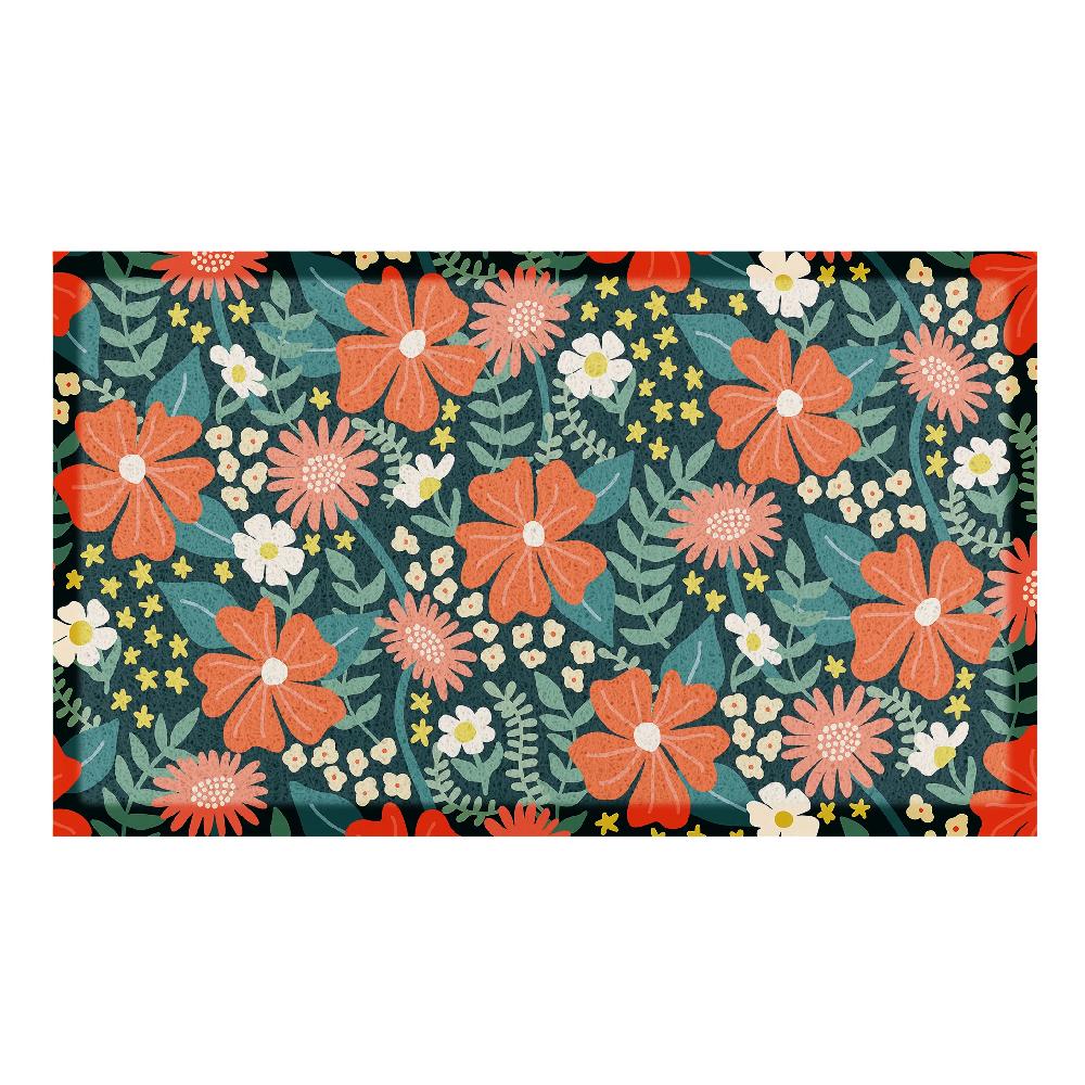Artsy Doormats Garden Floral Retro Autumn Doormat X Hannah Maria Designs
