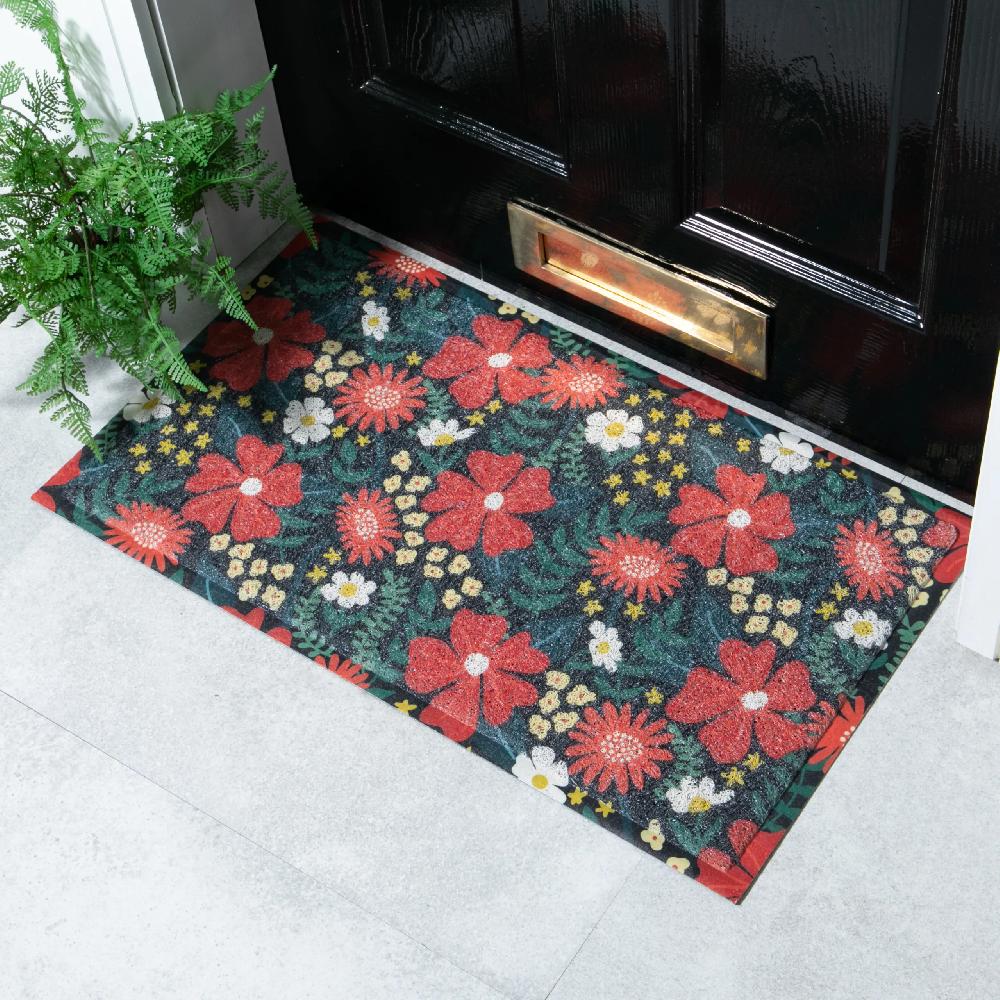 artsy doormats Garden Floral Retro Autumn Doormat x Hannah Maria Designs