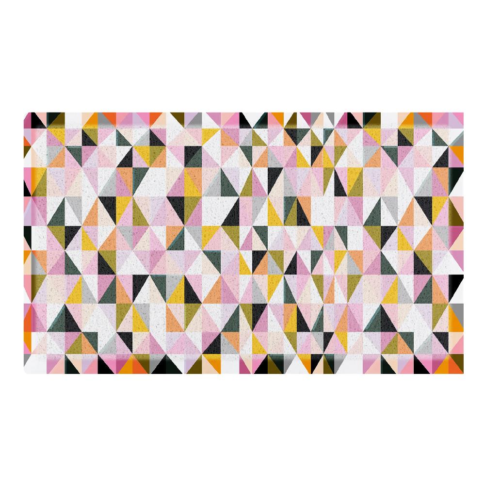 Artsy Doormats Geometric Blocks Retro Doormat X Rachel Parker