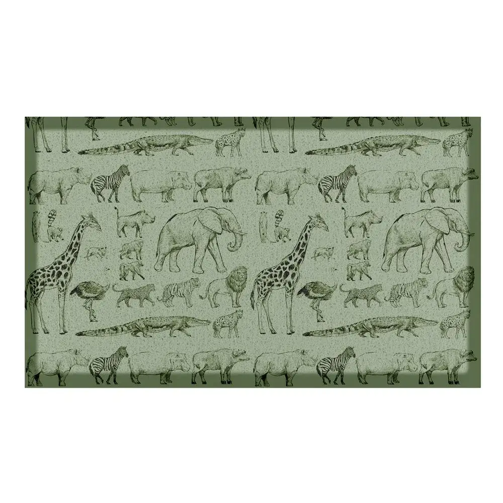 Artsy Doormats Green African Animals Indoor & Outdoor Doormat – 70x40cm