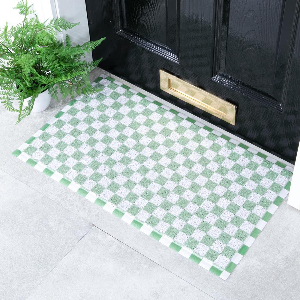 artsy doormats Green Checkerboard Doormat (70 x 40cm)