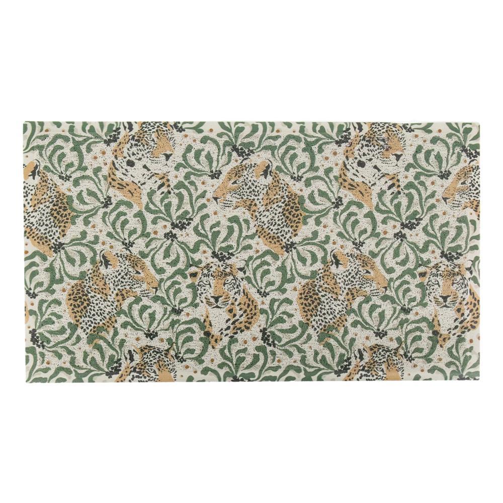 Artsy Doormats Green Leopard Leaf Doormat (70 X 40cm)
