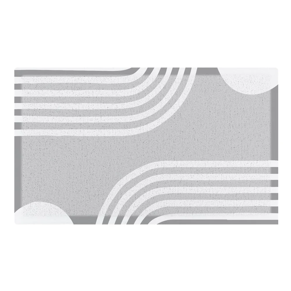 Artsy Doormats Grey Abstract Lines Indoor & Outdoor Doormat – 70x40cm
