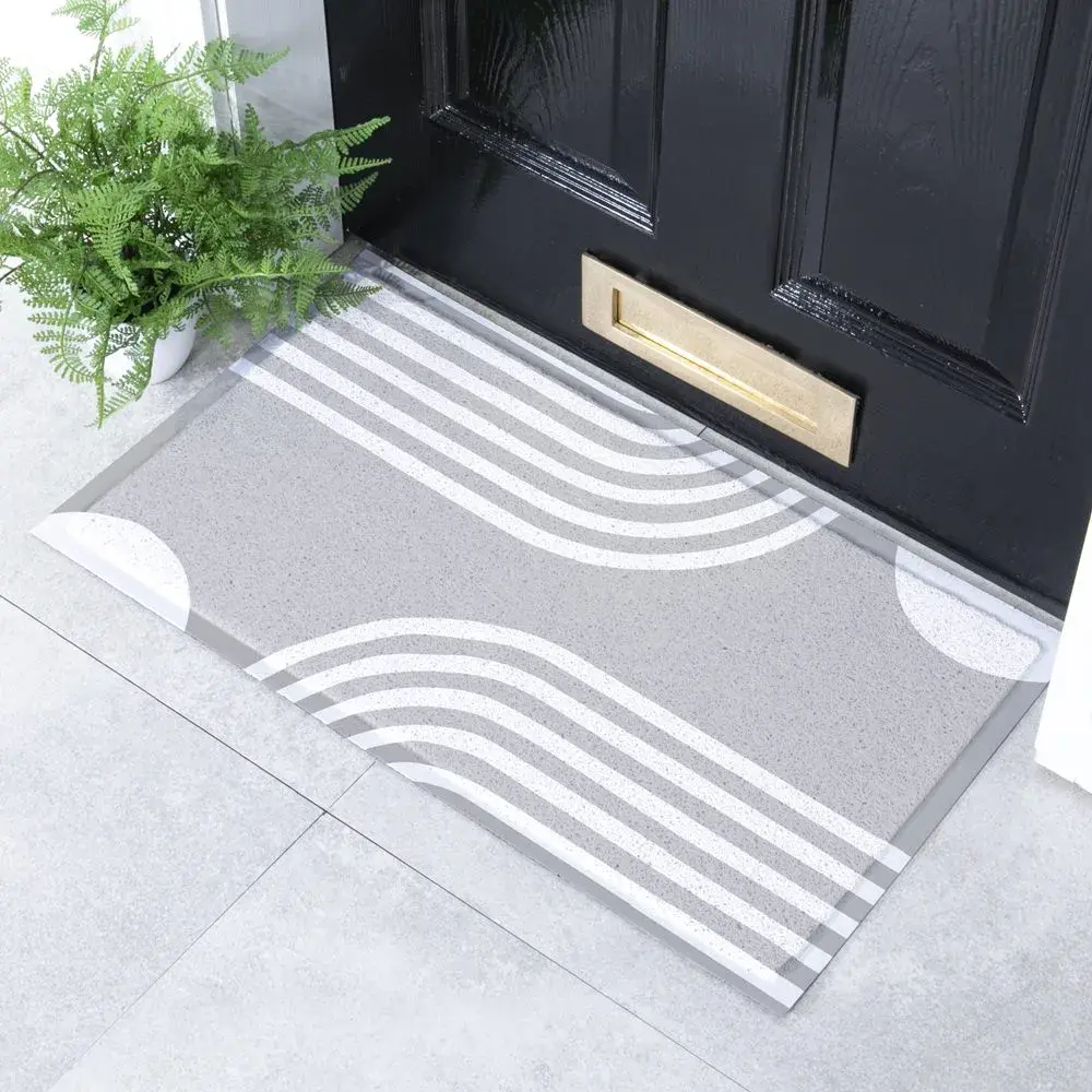 artsy doormats Grey Abstract Lines Indoor & Outdoor Doormat – 70x40cm