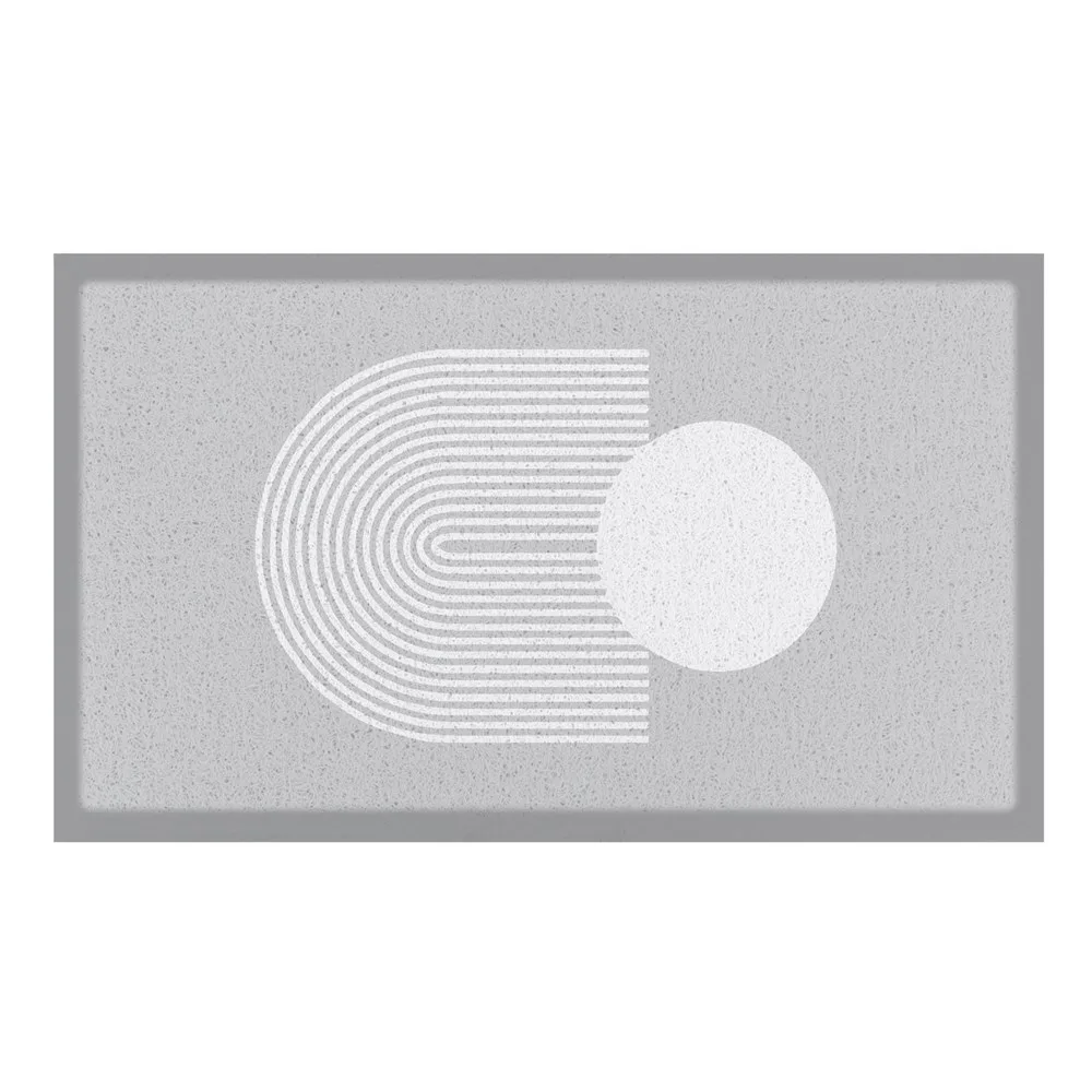 Artsy Doormats Grey Abstract Sphere Indoor & Outdoor Doormat – 70x40cm
