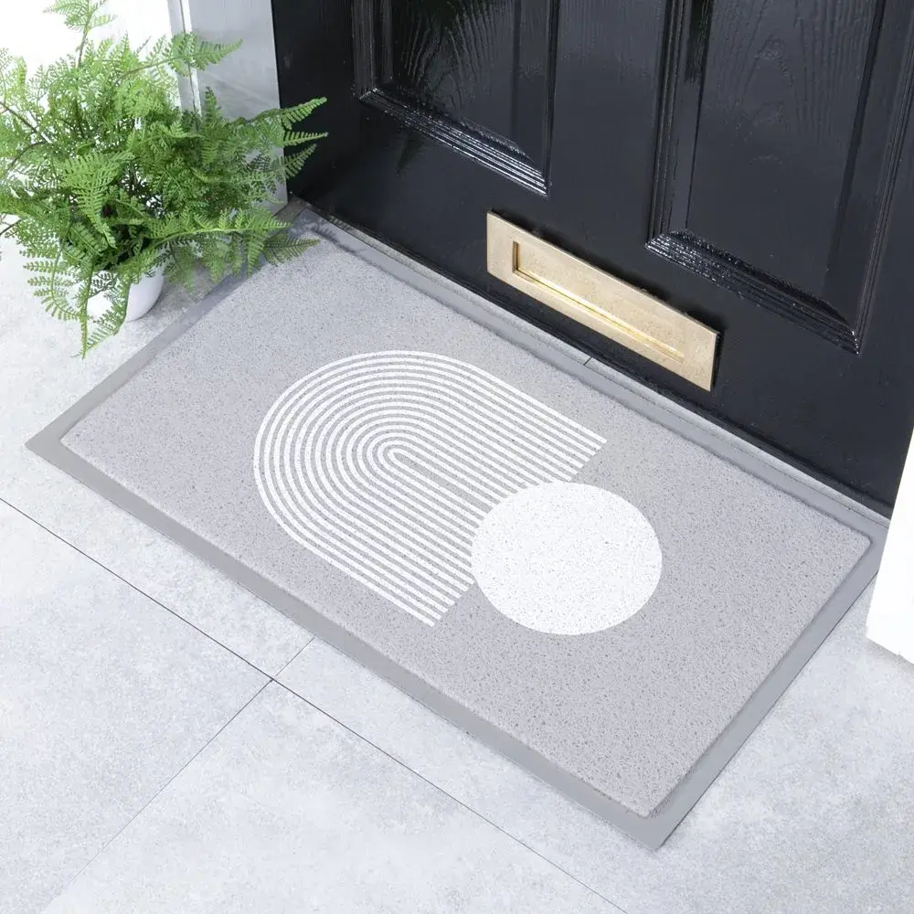 artsy doormats Grey Abstract Sphere Indoor & Outdoor Doormat – 70x40cm