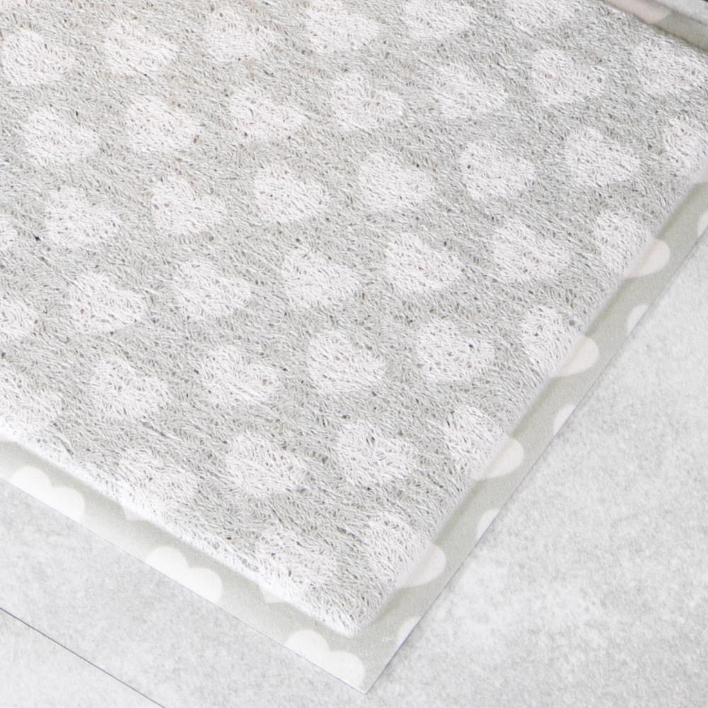 Artsy Doormats Grey Heart Pattern Doormat (70 X 40cm)