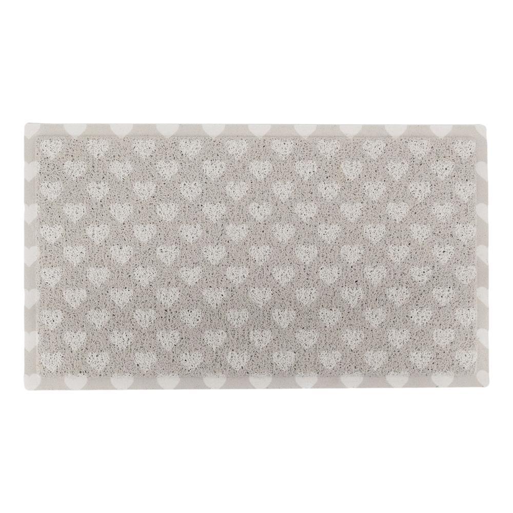 Artsy Doormats Grey Heart Pattern Doormat (70 X 40cm)