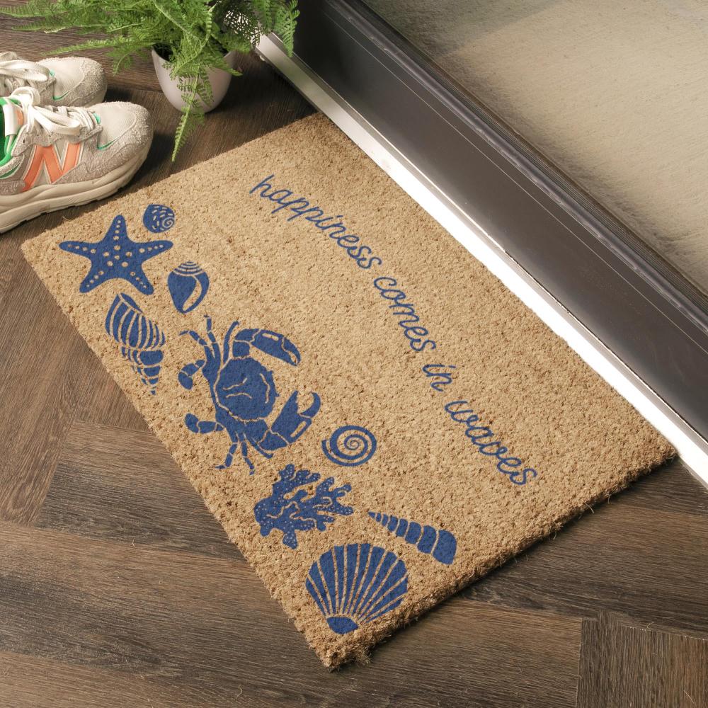 Artsy Doormats Happiness Comes In Waves Doormat (60 X 40cm)