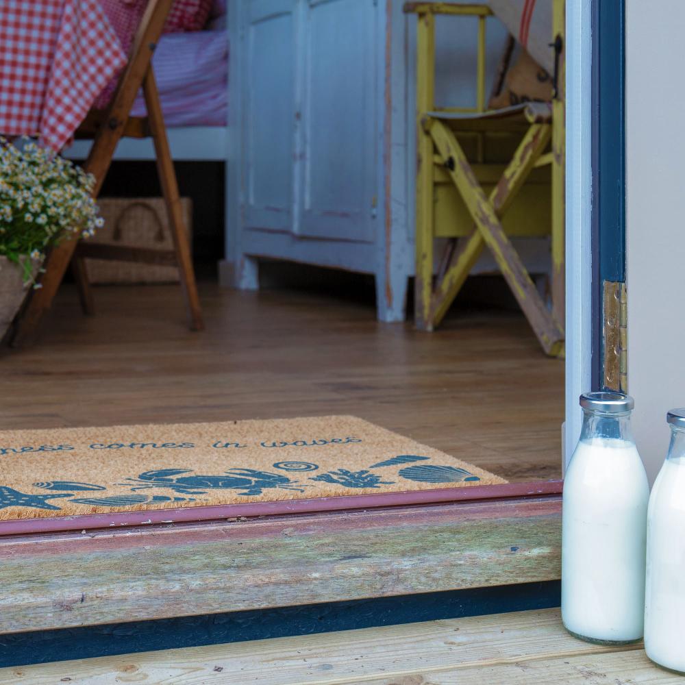 Artsy Doormats Happiness Comes In Waves Doormat (60 X 40cm)