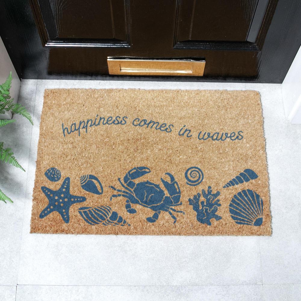 artsy doormats Happiness Comes In Waves Doormat (60 x 40cm)