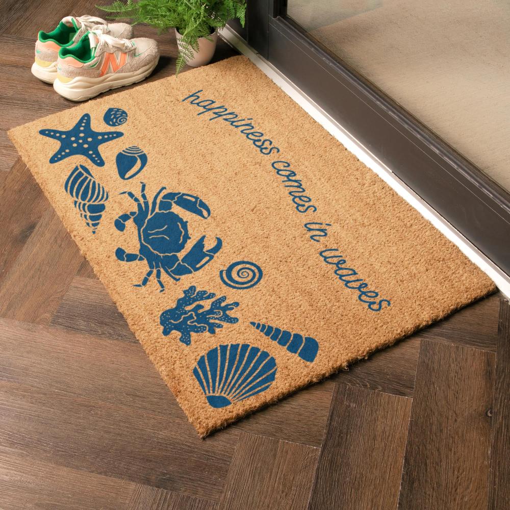 Artsy Doormats Happiness Comes In Waves Doormat (90 X 60cm)