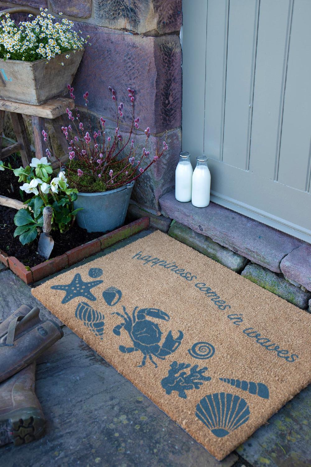 Artsy Doormats Happiness Comes In Waves Doormat (90 X 60cm)