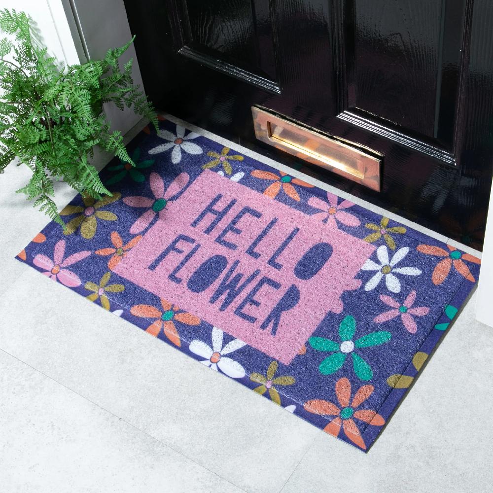 artsy doormats Hello Flower Doormat x Anna Treliving
