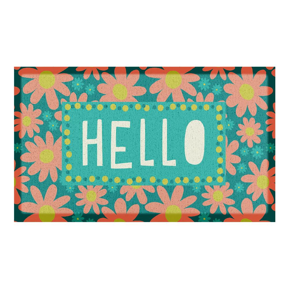Artsy Doormats Hello Flowers Doormat X Anna Treliving