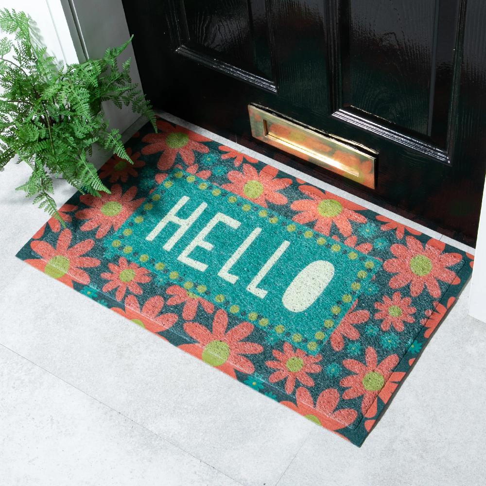 artsy doormats Hello Flowers Doormat x Anna Treliving