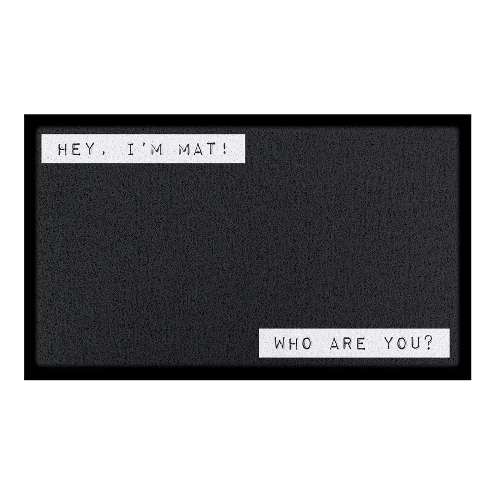 Artsy Doormats Hey I’m Mat Who Are You? Indoor & Outdoor Doormat – 70x40cm