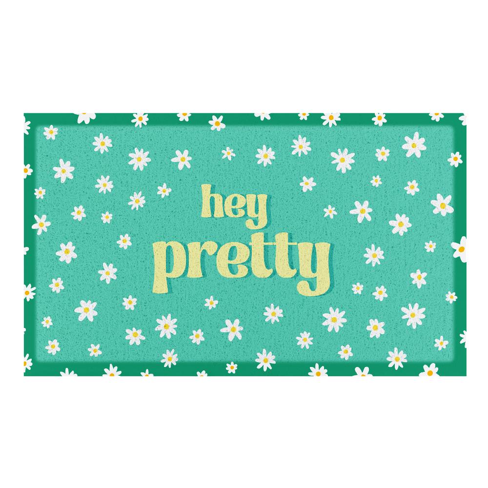 Artsy Doormats Hey Pretty Flowers Doormat (70 X 40cm)