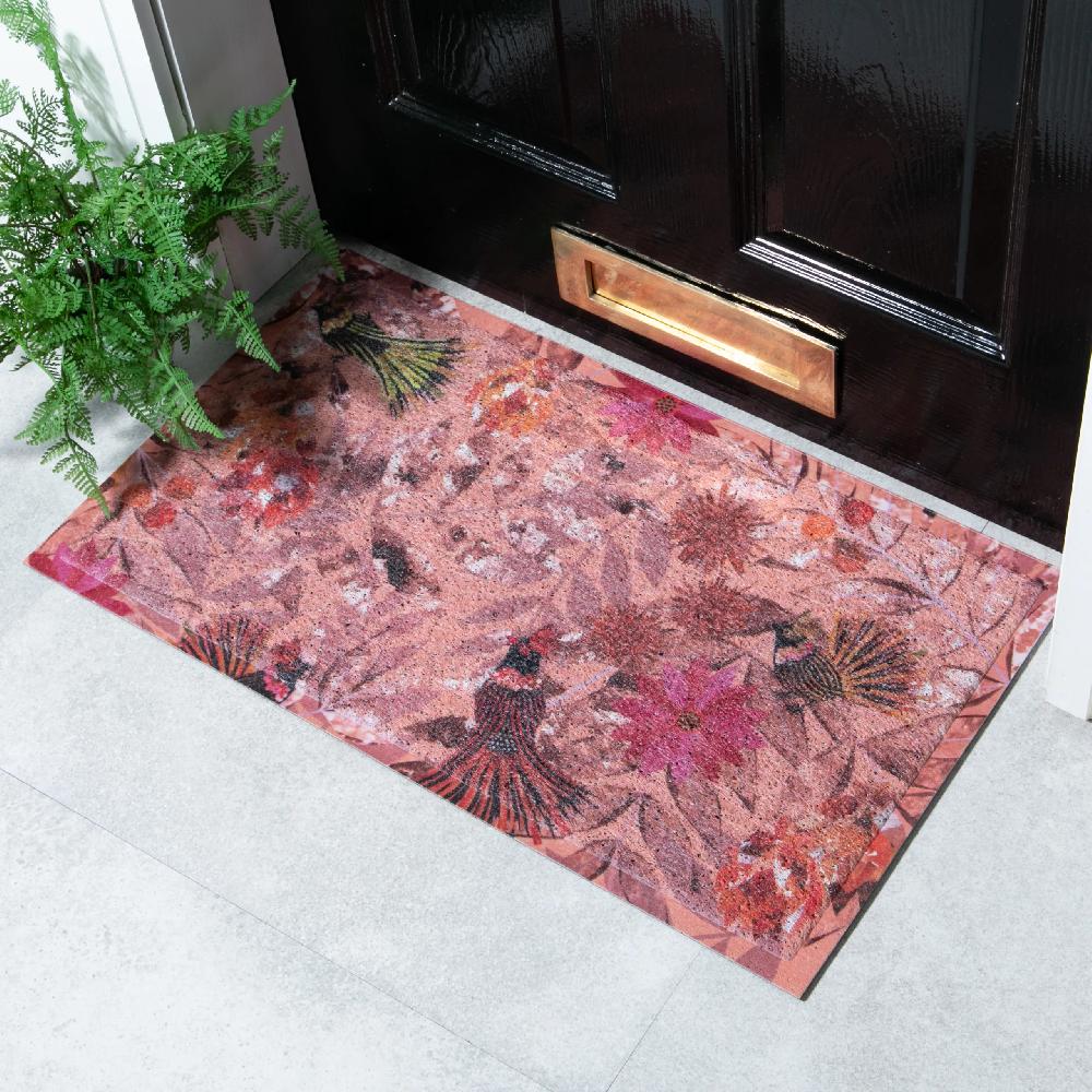 artsy doormats Home Bird Pink Doormat x Rachel Parker
