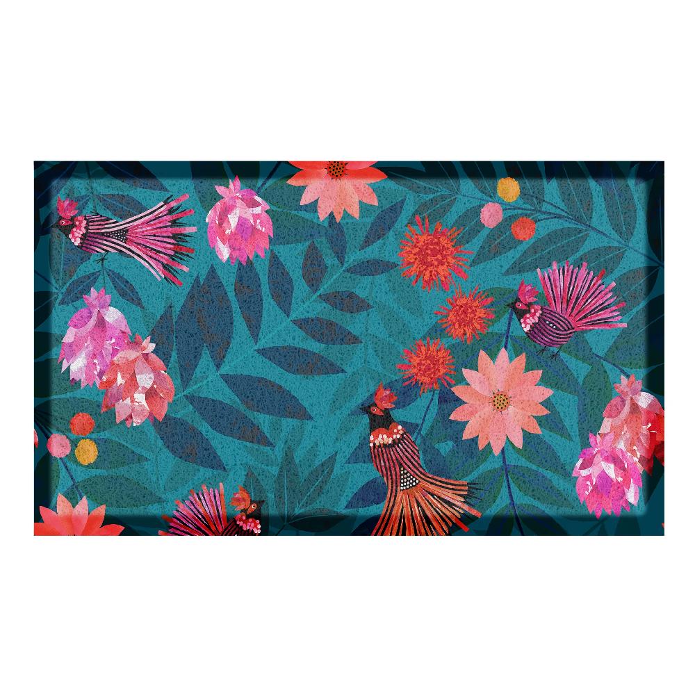Artsy Doormats Home Bird Teal Doormat X Rachel Parker