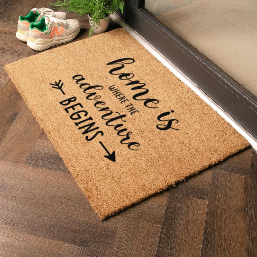 Artsy Doormats Home Is Where The Adventure Begins Doormat (90 X 60cm)