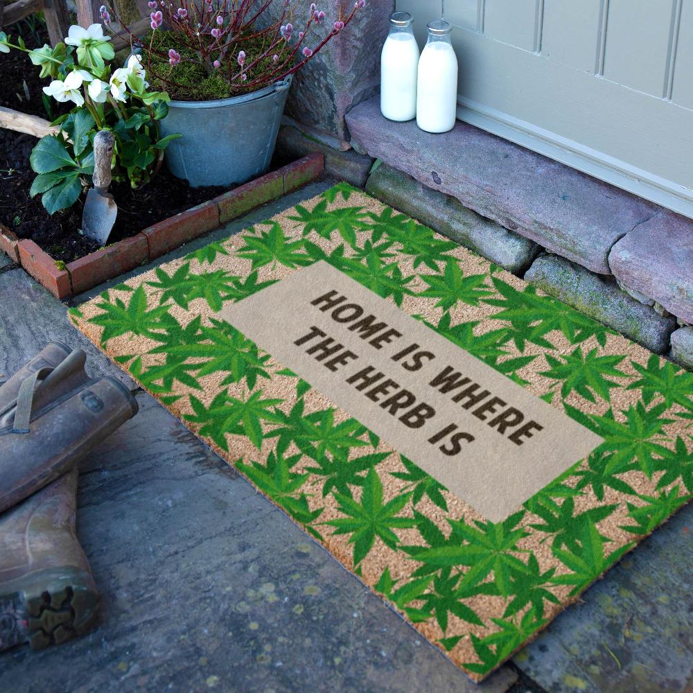 artsy doormats Home Is Where The Herb Is Doormat (90 x 60cm)