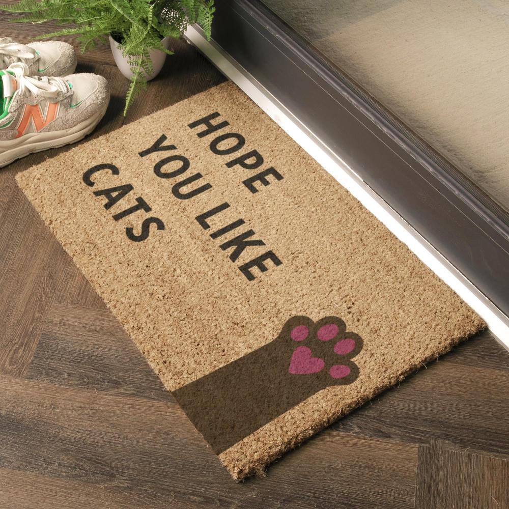 Artsy Doormats Hope You Like Cats Doormat (60 X 40cm)