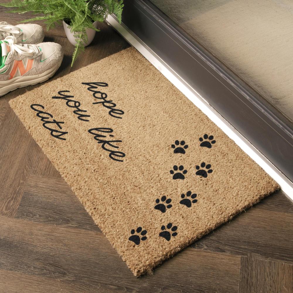 Artsy Doormats Hope You Like Cats Doormat (60 X 40cm)
