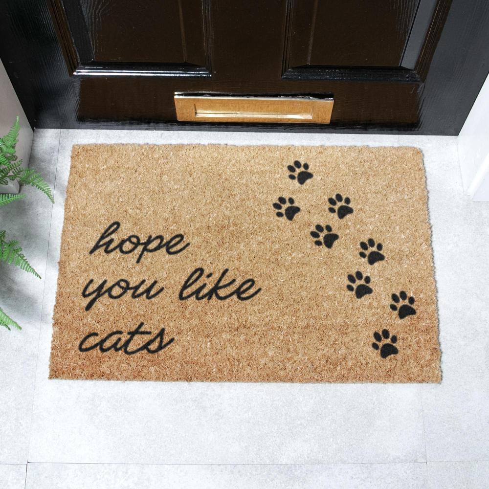 artsy doormats Hope You Like Cats Doormat (60 x 40cm)