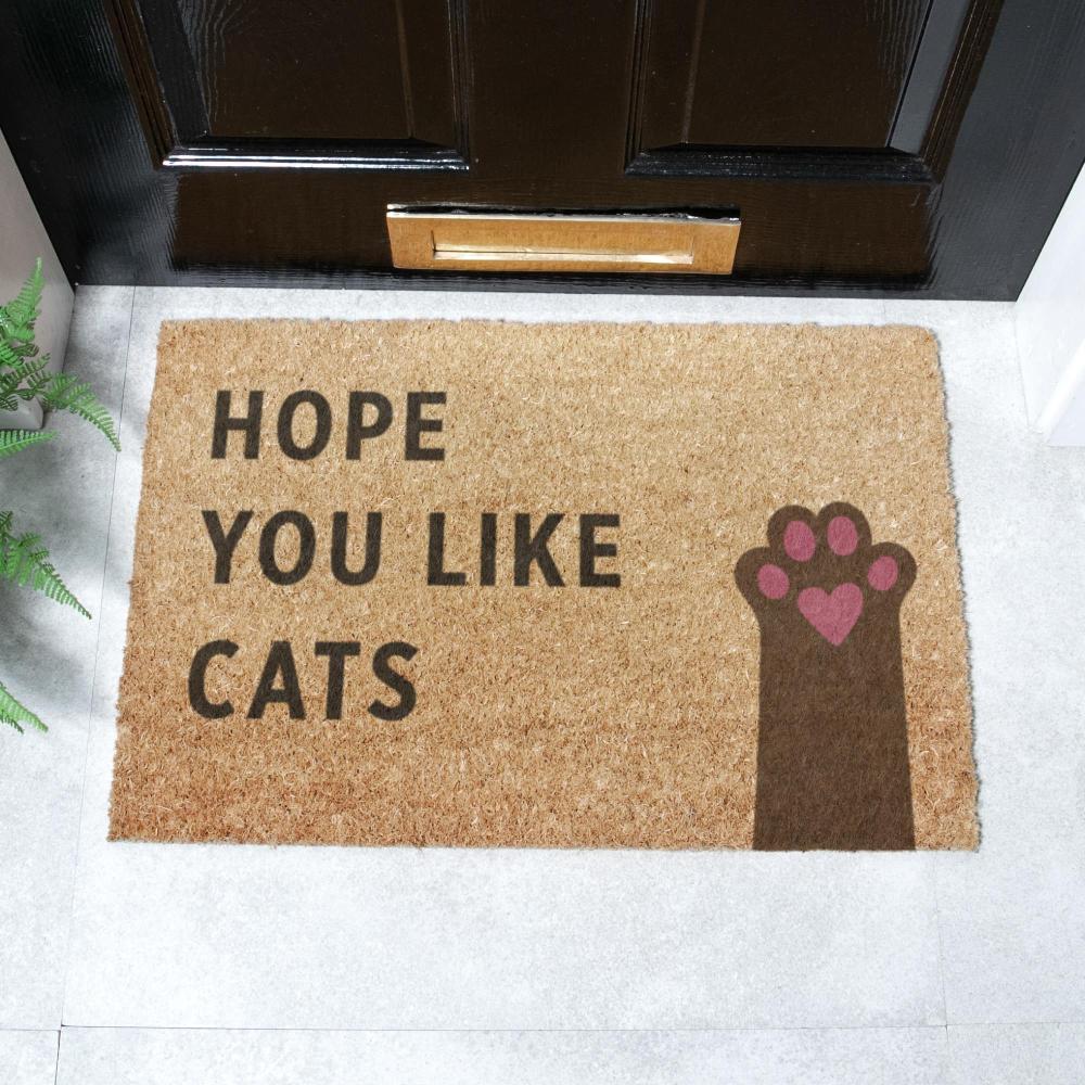 artsy doormats Hope You Like Cats Doormat (60 x 40cm)