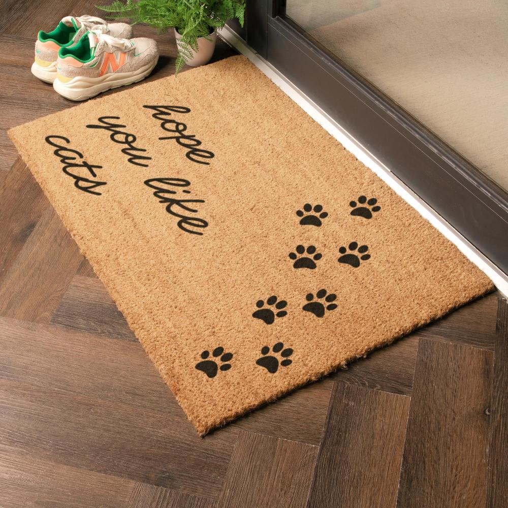Artsy Doormats Hope You Like Cats Doormat (90 X 60cm)
