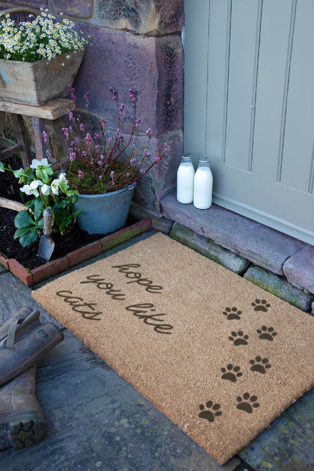 Artsy Doormats Hope You Like Cats Doormat (90 X 60cm)