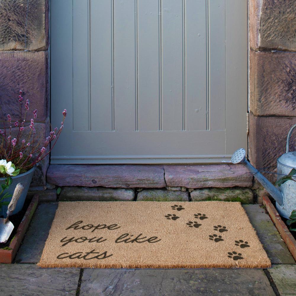 Artsy Doormats Hope You Like Cats Doormat (90 X 60cm)