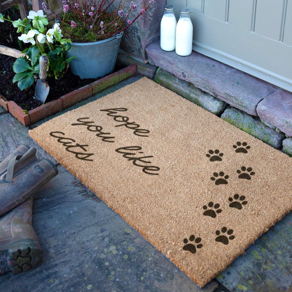 artsy doormats Hope You Like Cats Doormat (90 x 60cm)