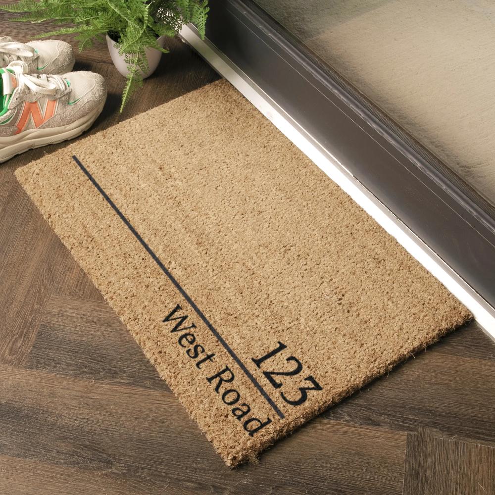 Artsy Doormats House Number And Name Personalised Doormat