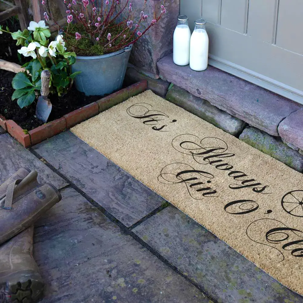 Artsy Doormats It’s Always Gin O’Clock Double Doormat