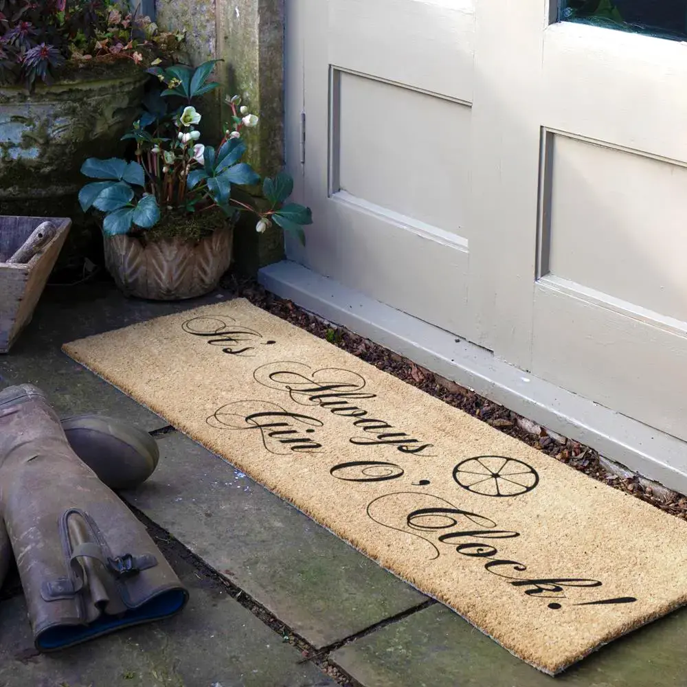 artsy doormats It’s Always Gin O’Clock Double Doormat