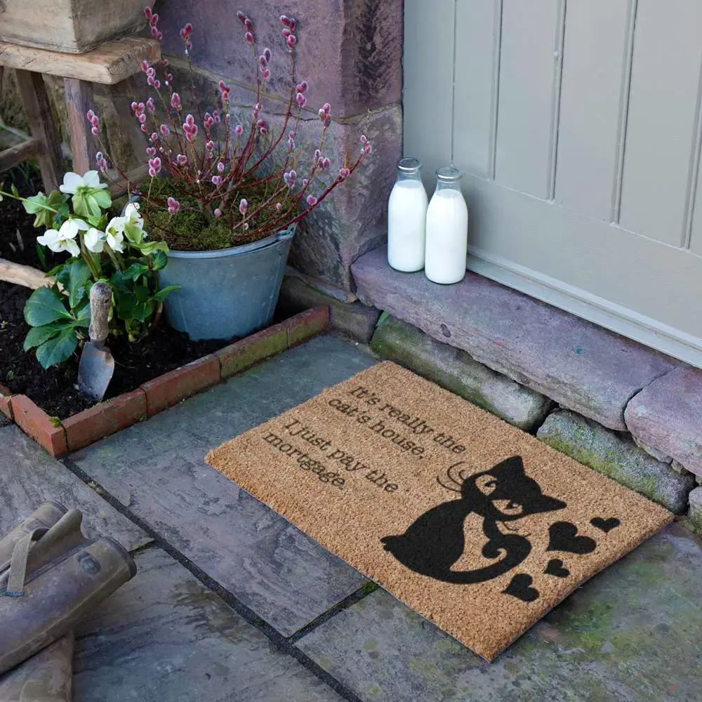 Artsy Doormats It’s Really The Cats House I Just Pay The Mortgage Doormat