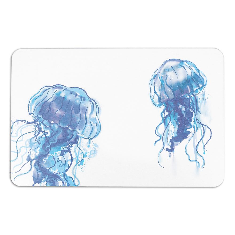 Artsy Doormats Jellyfish White Non Slip Stone Bath Mat