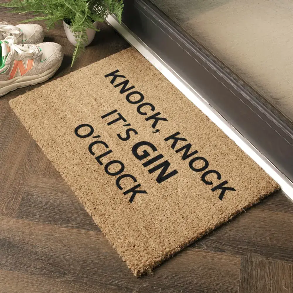 Artsy Doormats Knock Knock It’s Gin O’Clock Doormat
