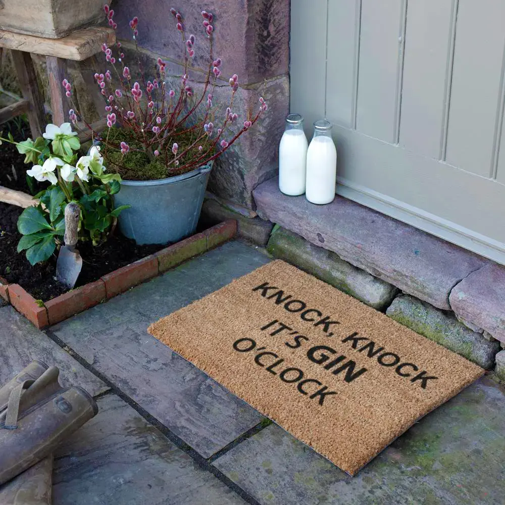 Artsy Doormats Knock Knock It’s Gin O’Clock Doormat