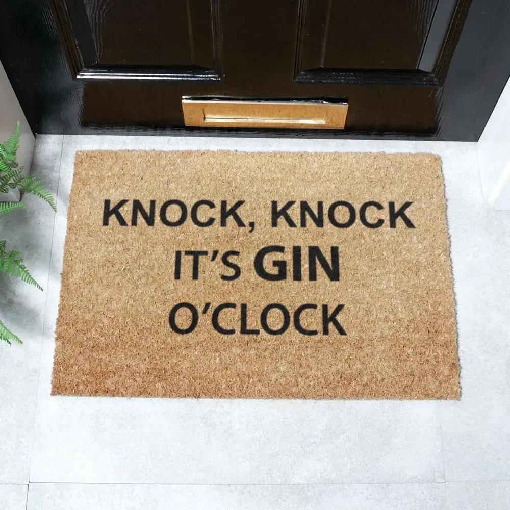 artsy doormats Knock Knock It’s Gin O’Clock Doormat