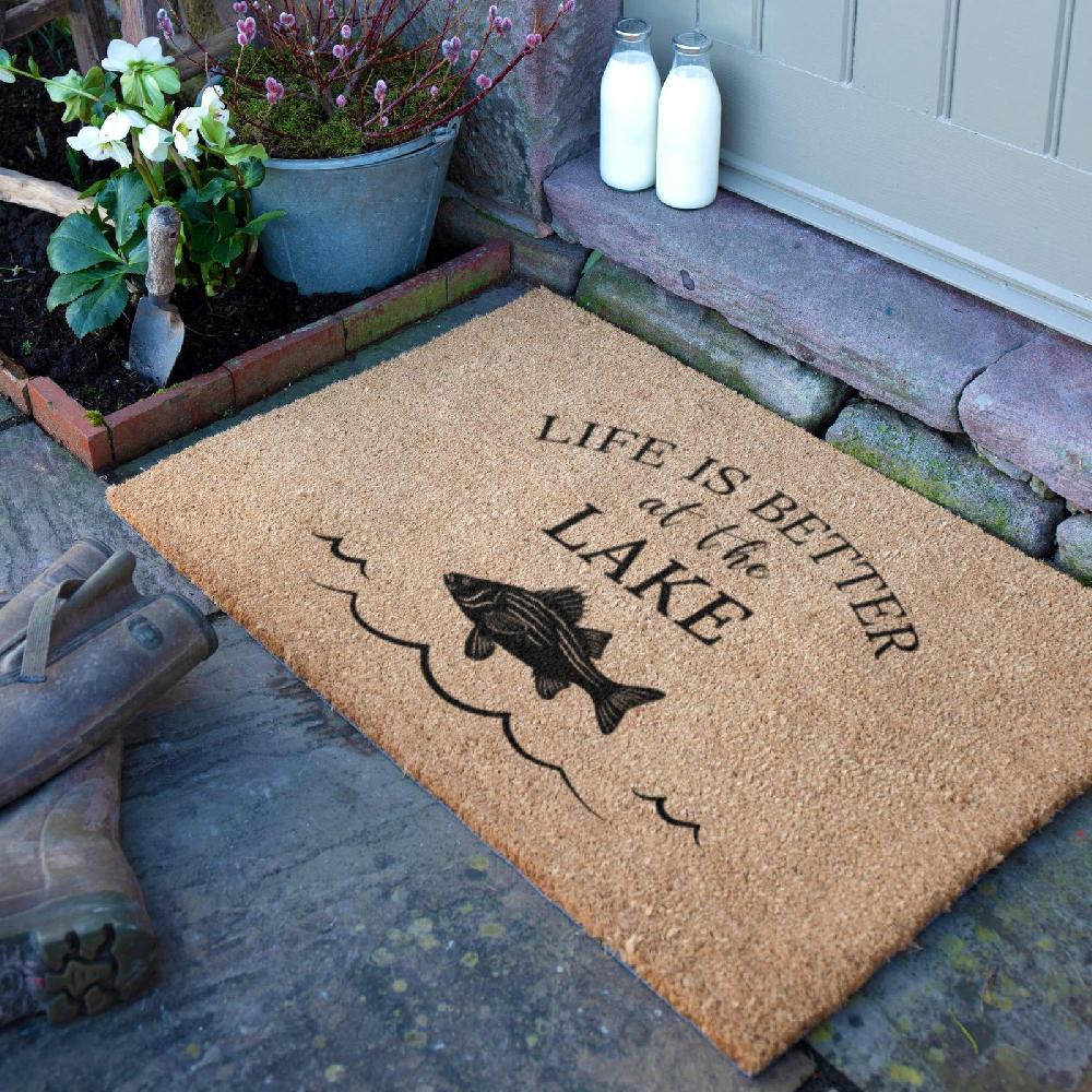 artsy doormats Life Is Better At The Lake Doormat (90 x 60cm)