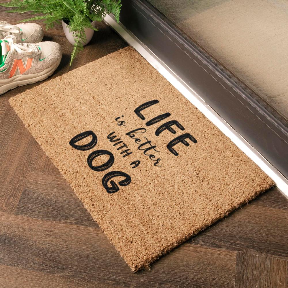 Artsy Doormats Life Is Better With A Dog Doormat (60 X 40cm)
