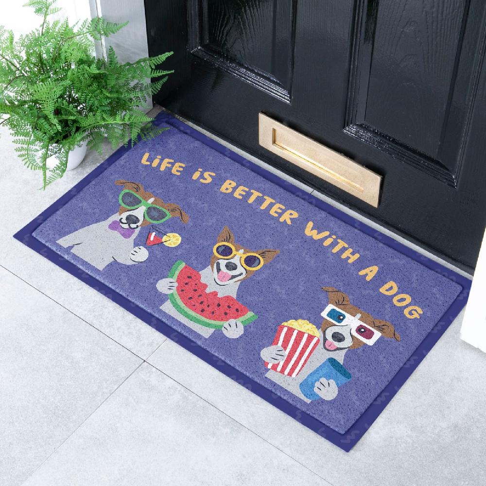 artsy doormats Life Is Better With A Dog Doormat (70 x 40cm)
